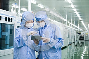 Scientists in the laboratory research work