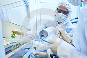 Scientists Working with Hazardous Material photo