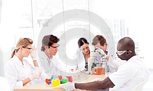 Scientists working in a laboratory