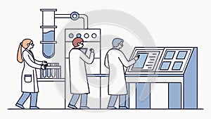 Scientists Working in Laboratory, Research & Development Vector, vector design Generative AI