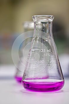Working Titration technique in the laboratory.