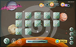 Scifi Game User Interface Design For Tablet