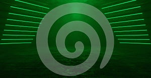 SciFi Robotic Dark Volumetrics Smoke Dark Green Metallic Cement Digital Technology Background Background 3D Render photo