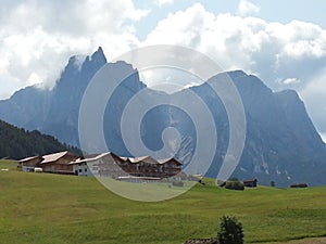 Sciliar mountain in Sud Tyrol photo