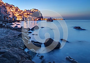 Scilla in Calabria, Italy at dusk