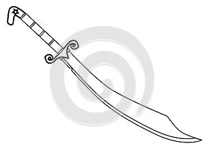 Scimitar Sword Outline