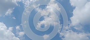 Scine views of white cloud and blue sky