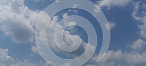 Scine views of white cloud and blue sky