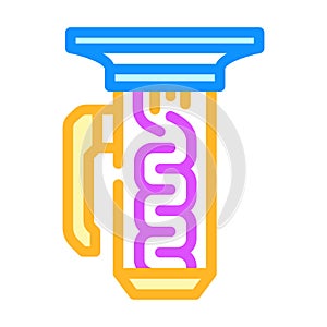 scintillation detector nuclear energy color icon vector illustration