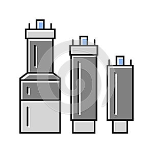 scintillation detector nuclear energy color icon vector illustration