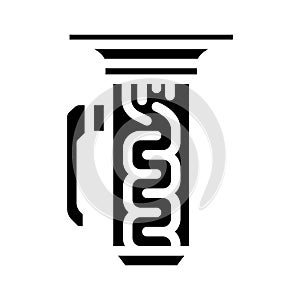 scintillation detector nuclear energy glyph icon vector illustration