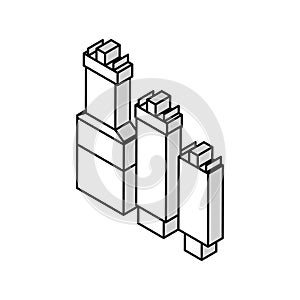 scintillation detector nuclear energy isometric icon vector illustration