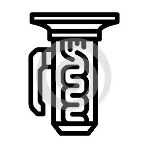 scintillation detector nuclear energy line icon vector illustration