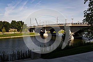 Scioto River and Broad Street Arch Bridge - Columbus, Ohio photo