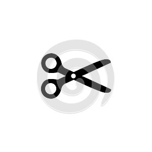 Scissor Icon In Flat Style Vector For Apps, UI, Websites. Black Icon Vector Illustration