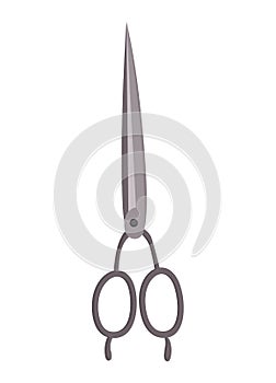 Scissor icon. Hand drawn professional sharp equipment for tailor. Cutting scissors for needlework. Craft and scissoring