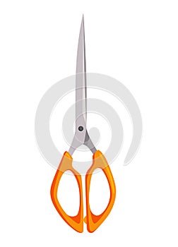 Scissor icon. Hand drawn professional sharp equipment for tailor. Cutting scissors for needlework. Craft and scissoring