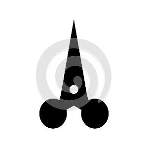 scissor icon or logo isolated sign symbol vector illustration