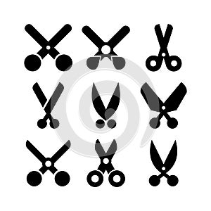 scissor icon or logo isolated sign symbol vector illustration