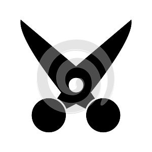 Scissor icon or logo isolated sign symbol vector illustration