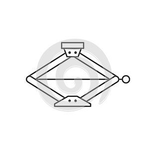 Scissor jack line outline icon