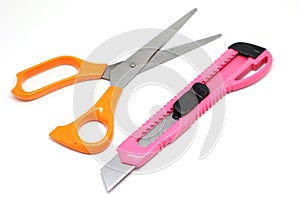 Scissors and boxcutter