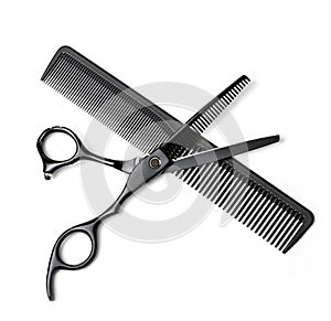 Scissors and comb