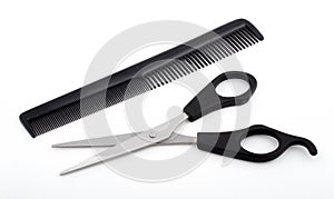 Scissors and comb