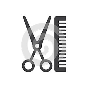 scissors and comb icon