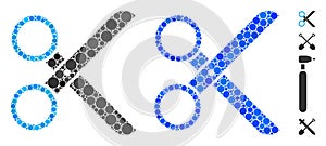 Scissors Composition Icon of Circle Dots