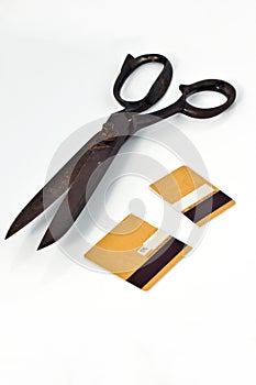 Scissors and cut credit card