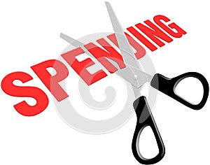 Scissors cut government business spending