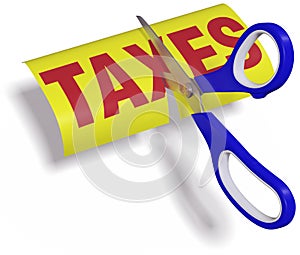 Scissors cut high unfair Taxes