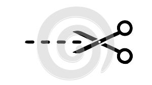 Scissors Cut Tool Icon. Tailoring Crafting, vector design Generative AI