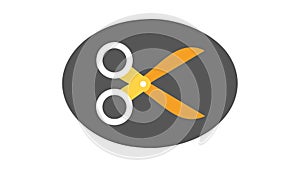 Scissors Cutting Outline Vector Icon Design, vector design Generative AI