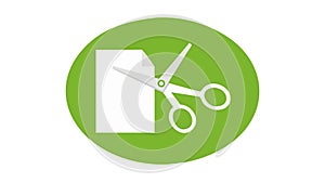 Scissors Cutting Paper for Craft Projects, vector design Generative AI