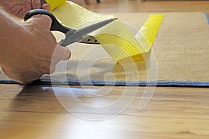 Scissors Cutting Rug Grip Tape