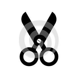 Scissors flat black solid icon