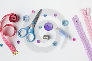 scissors haberdashery colourful accessories. High quality photo