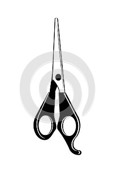 Scissors hairdresser icon on white background. Hair care concept. Hairdressing tools concept. Professional hair styling