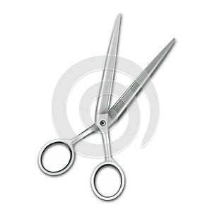 Scissors Hairdresser Tool For Make Haircut Vector