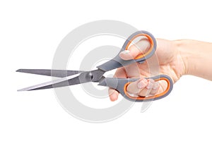 Scissors in hand