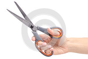 Scissors in hand