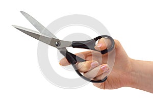 Scissors in hand