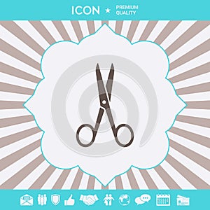 Scissors icon symbol. Graphic elements for your design