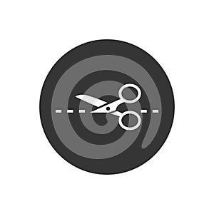 Scissors icon template. Vector illustration flat style