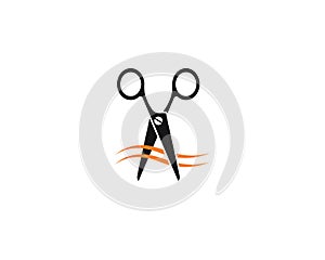 Scissors logo vector icon
