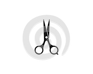 Scissors logo vector icon photo