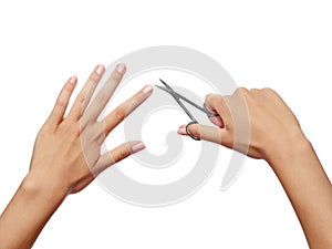 scissors manicure accessories nail female hand beauty