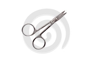 Scissors metal chrome plated.